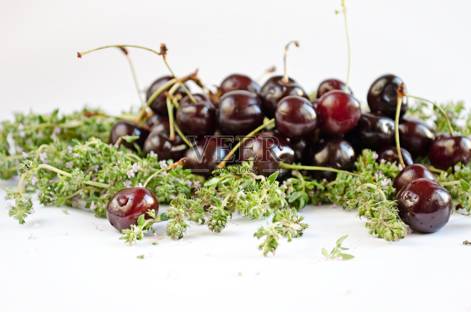 新鲜樱桃分离照片摄影图片