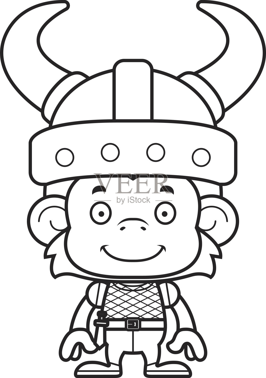 卡通微笑海盗猴设计元素图片