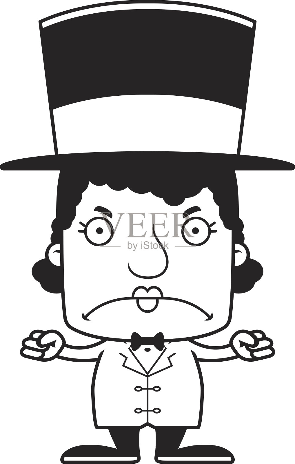 卡通愤怒的女领班设计元素图片