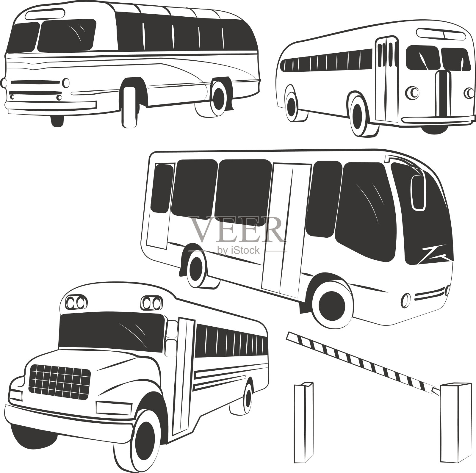 总线向量插画图片素材