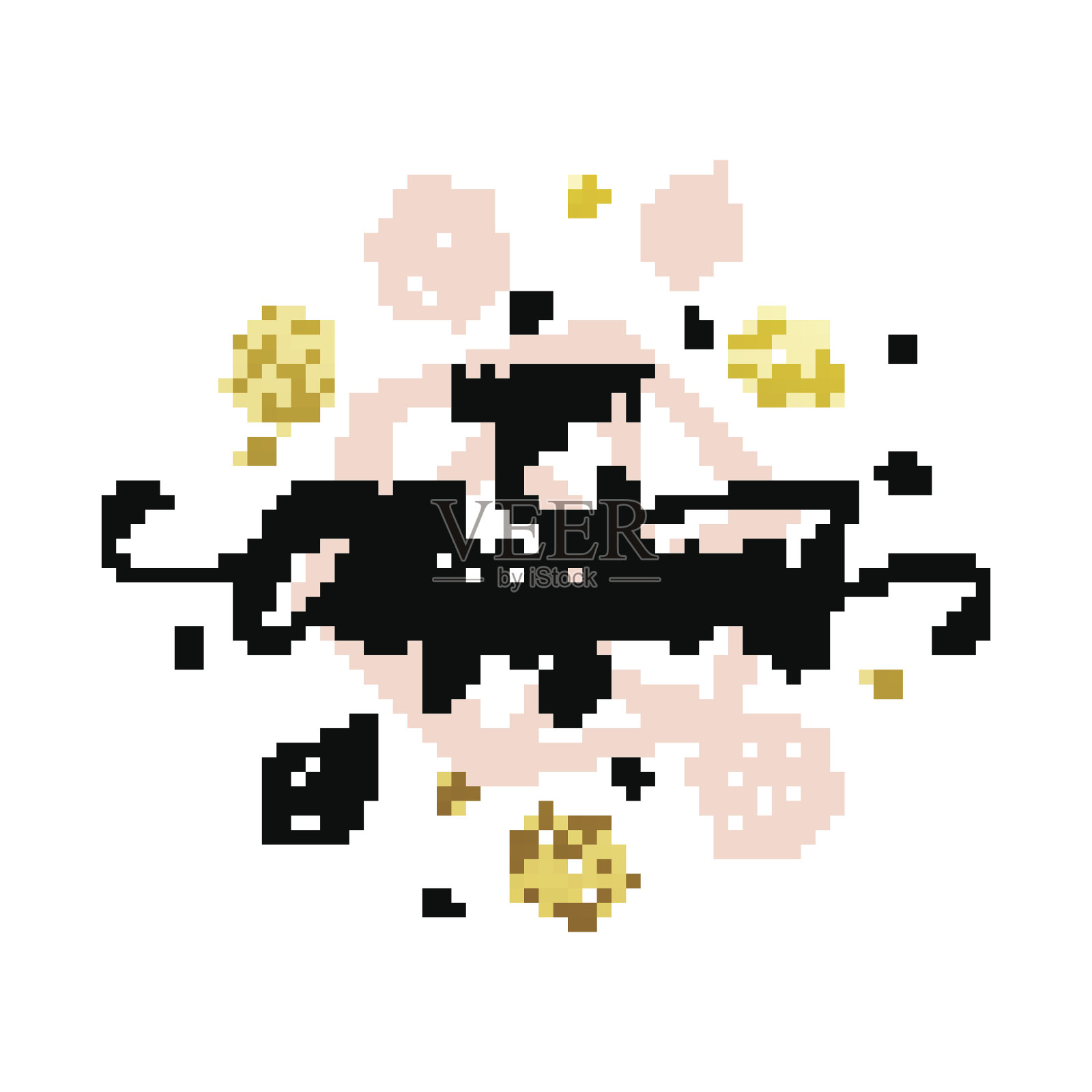 圣诞快乐金箔装饰卡，海报插画图片素材