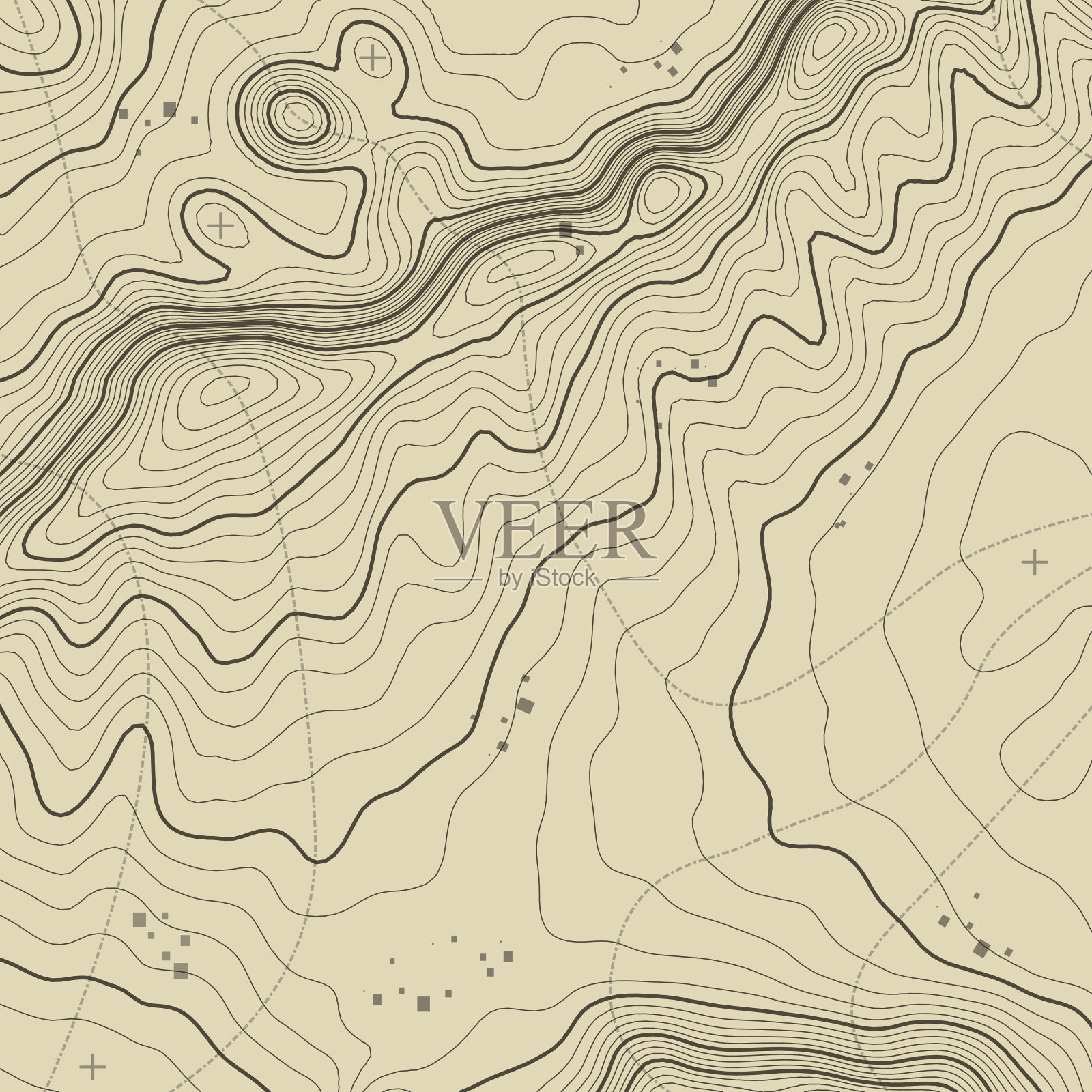 地形图背景概念与空间为您的副本。地形插画图片素材