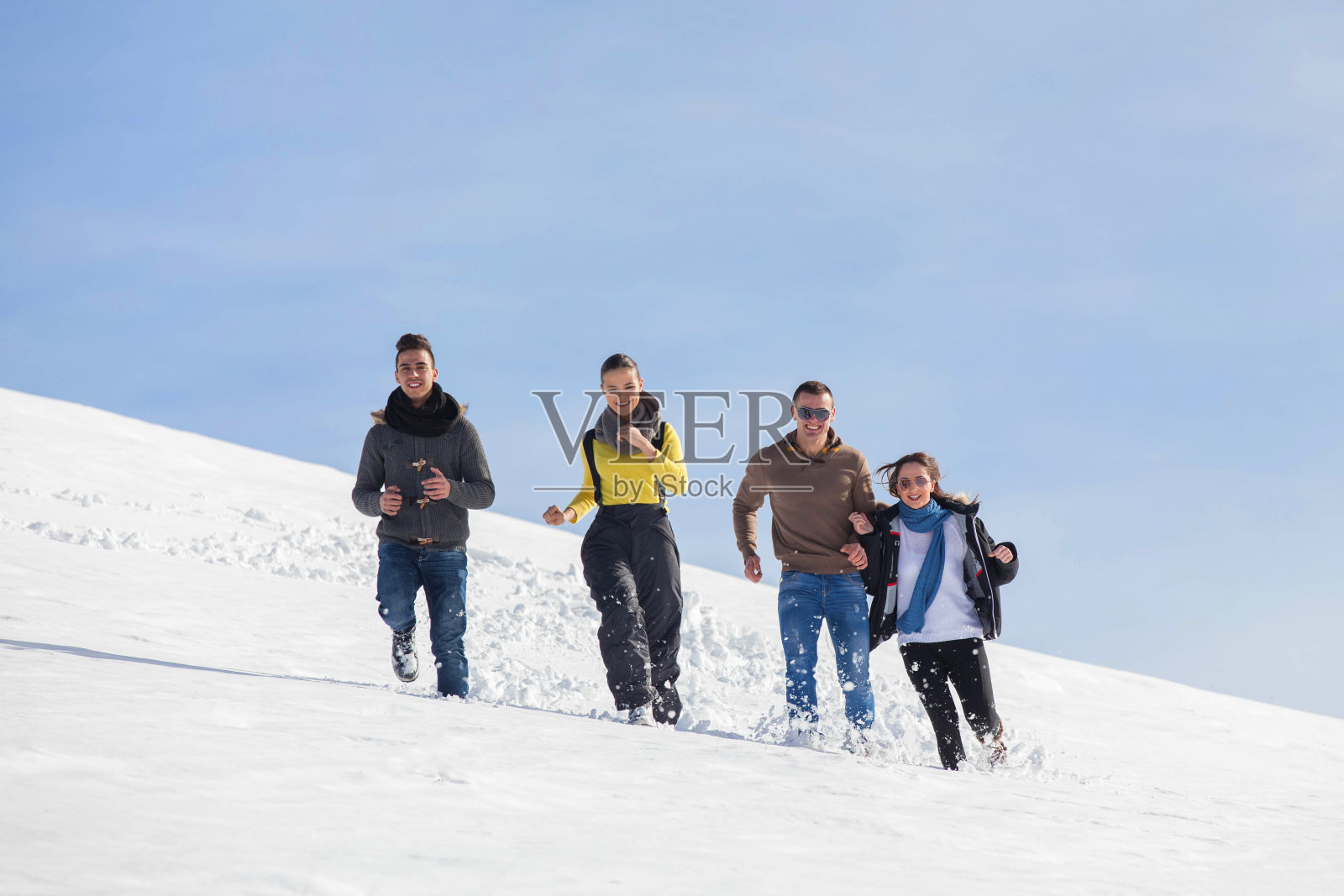享受冬日照片摄影图片