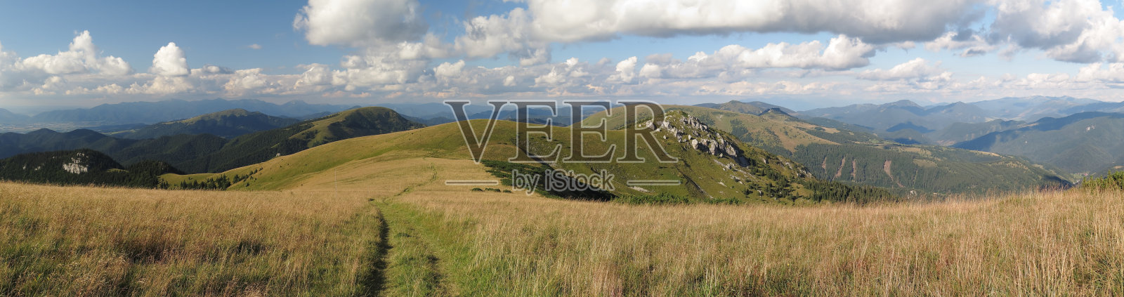 Velka Fatra山脉的Ostredok山的北视图照片摄影图片