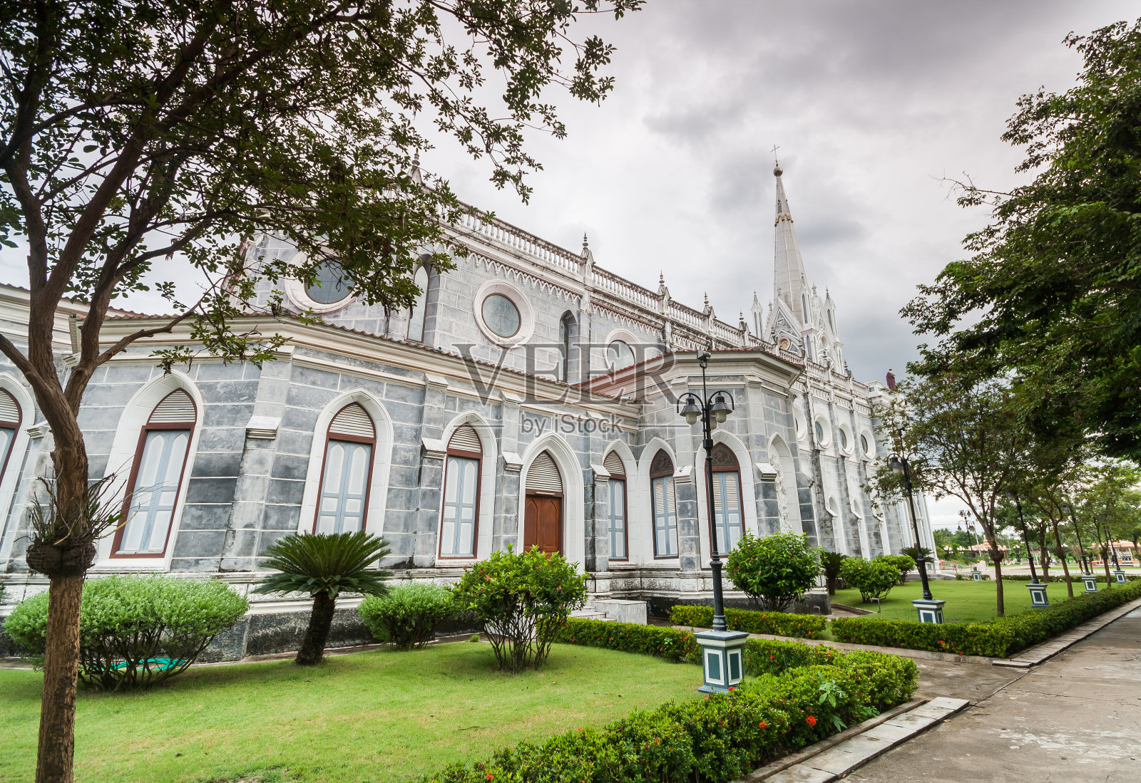 白老基督教堂照片摄影图片