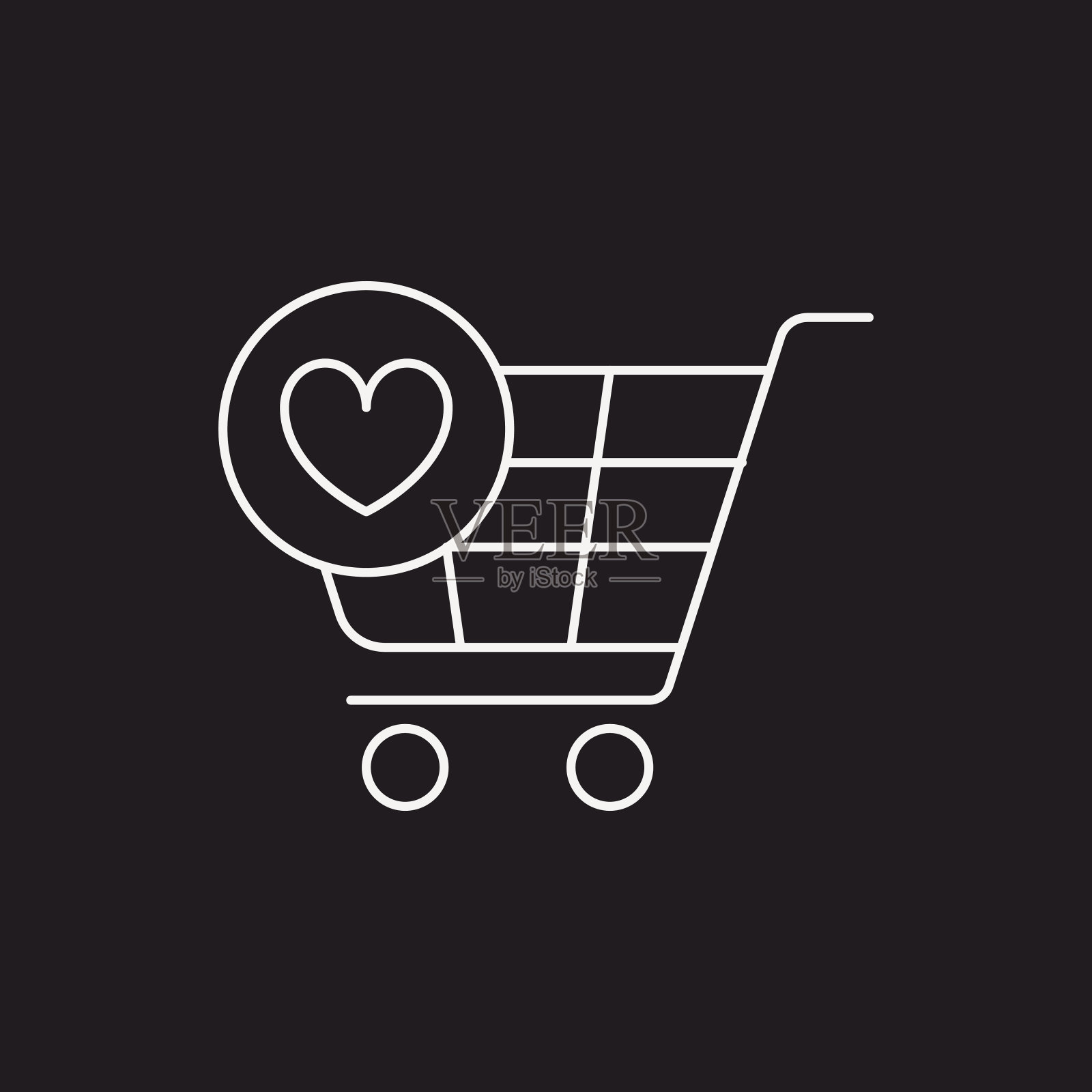 购物车线图标设计元素图片