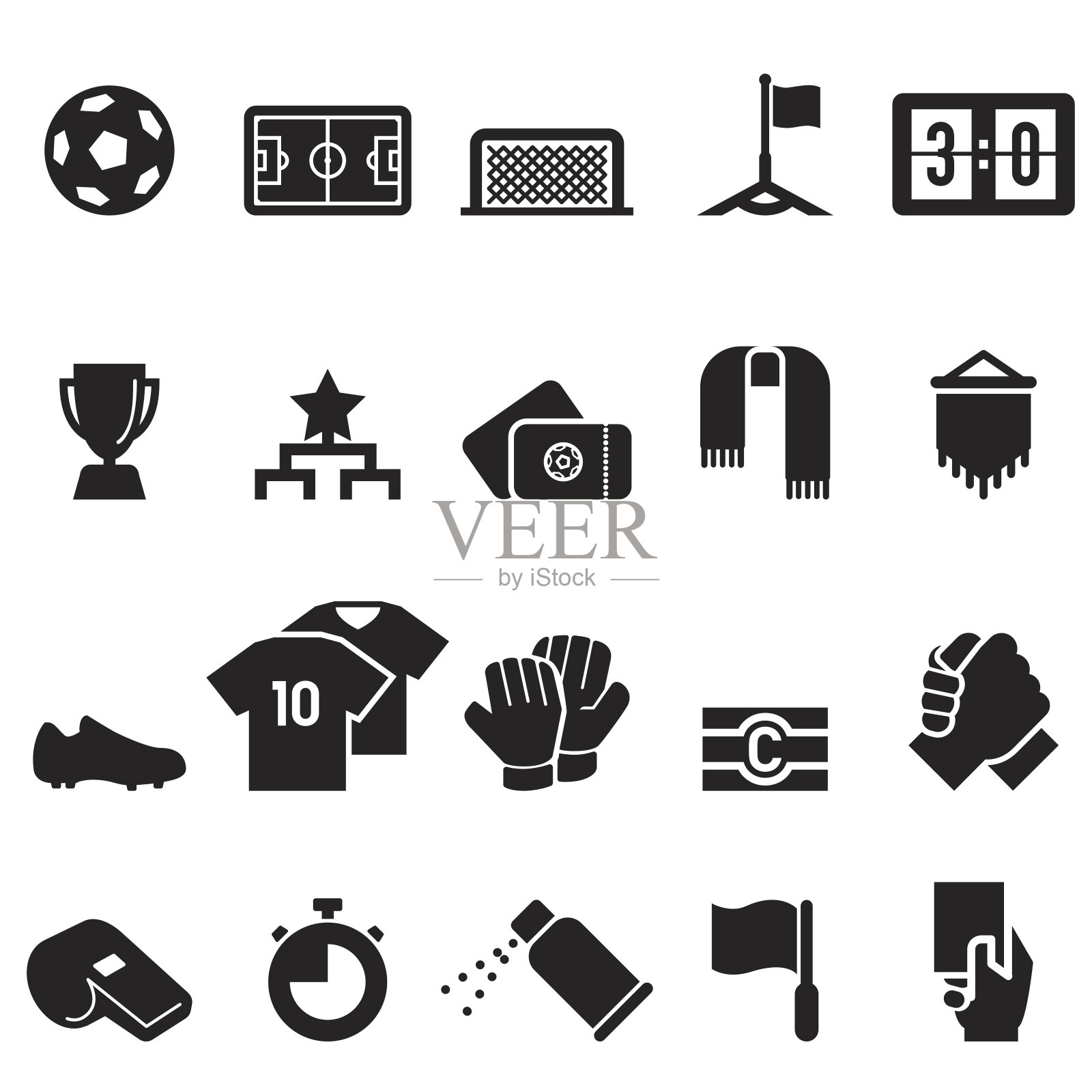 足球偶像[黑色版]图标素材