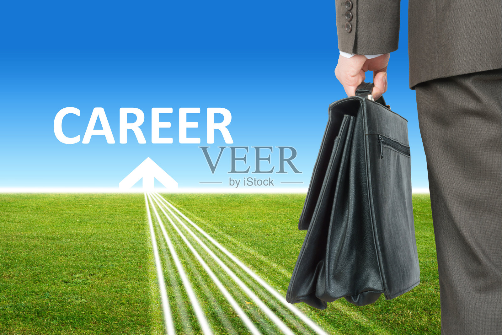 有案例和文字事业的商人照片摄影图片