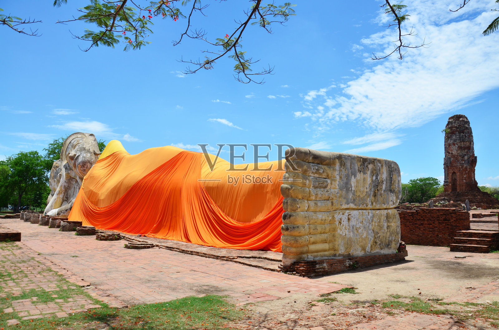 卧佛寺旅游和祈祷卧佛照片摄影图片