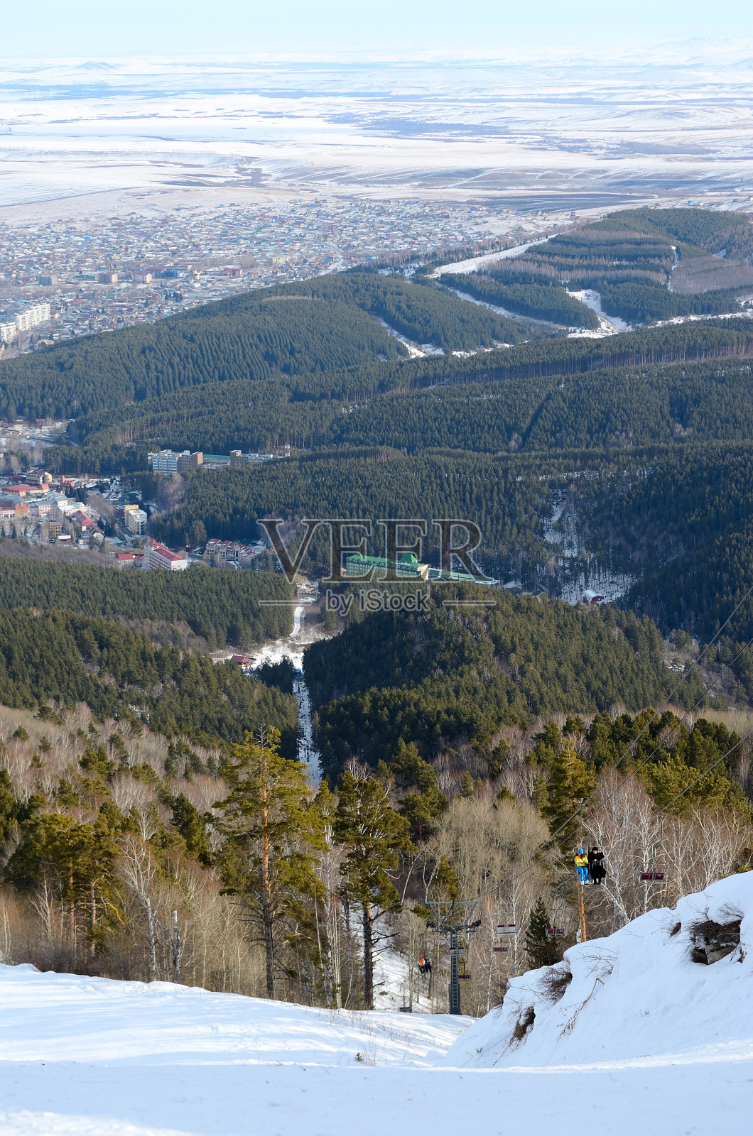 全景度假村Belokurikha和周围地区照片摄影图片