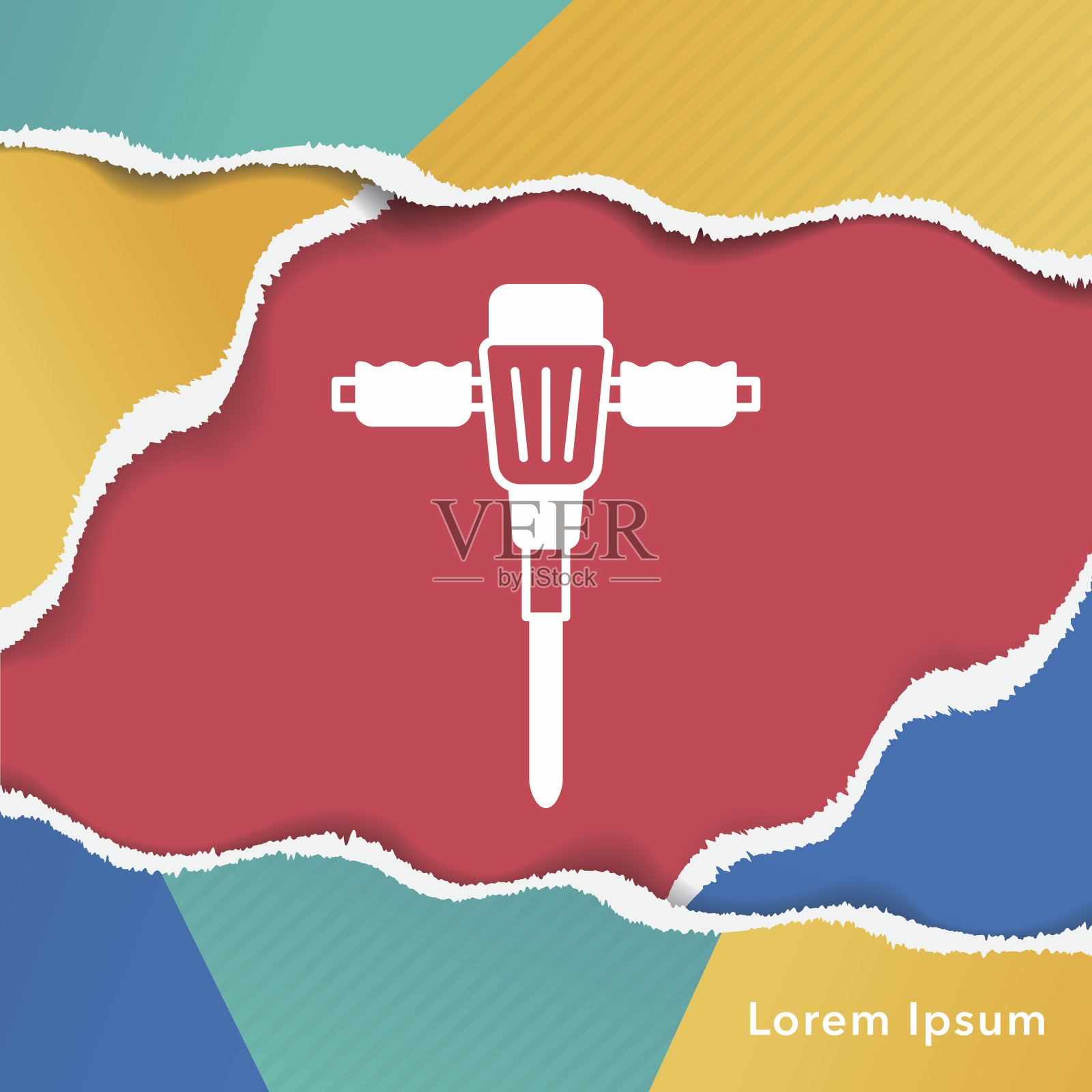 钻孔机图标插画图片素材