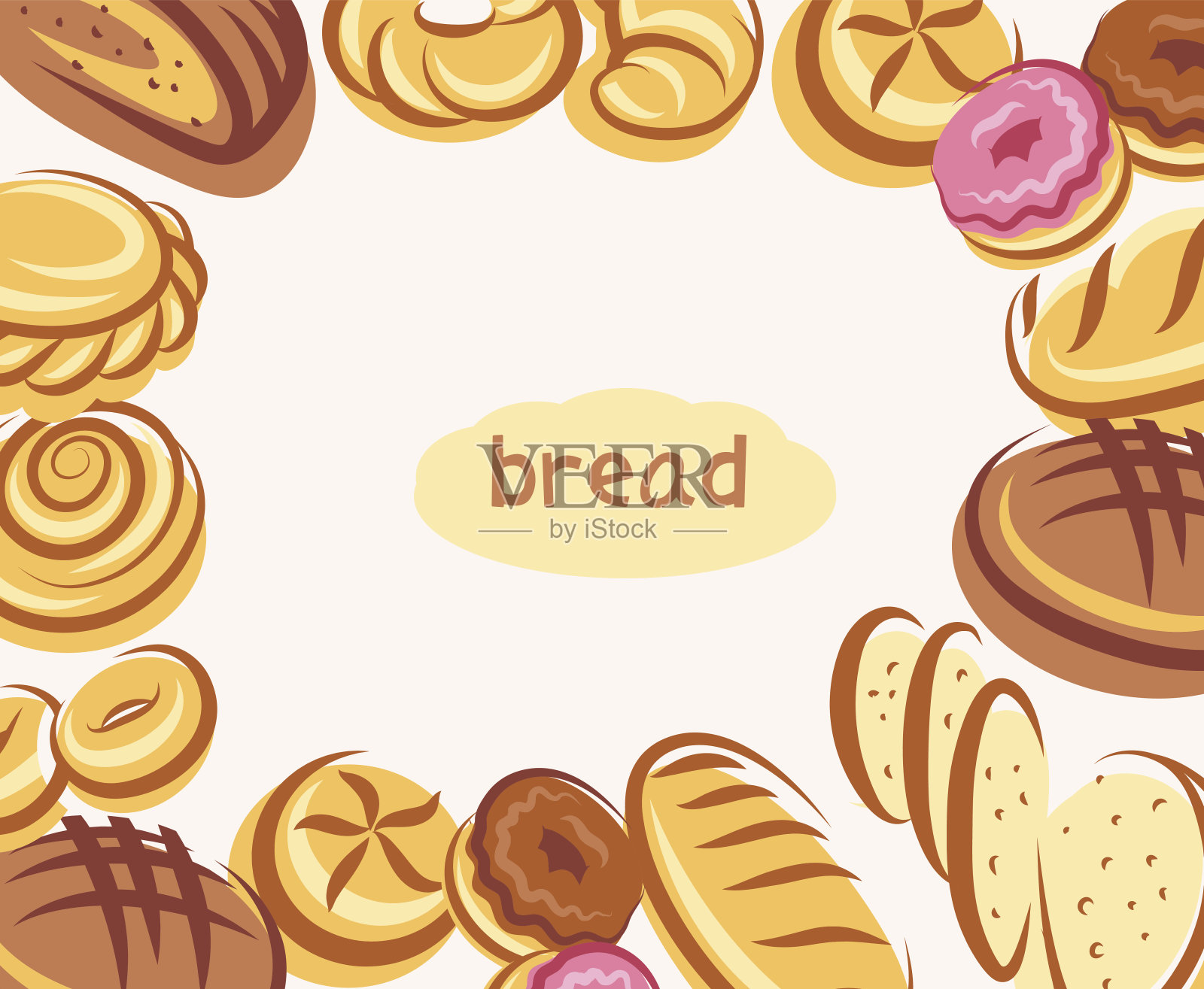 面包的背景插画图片素材