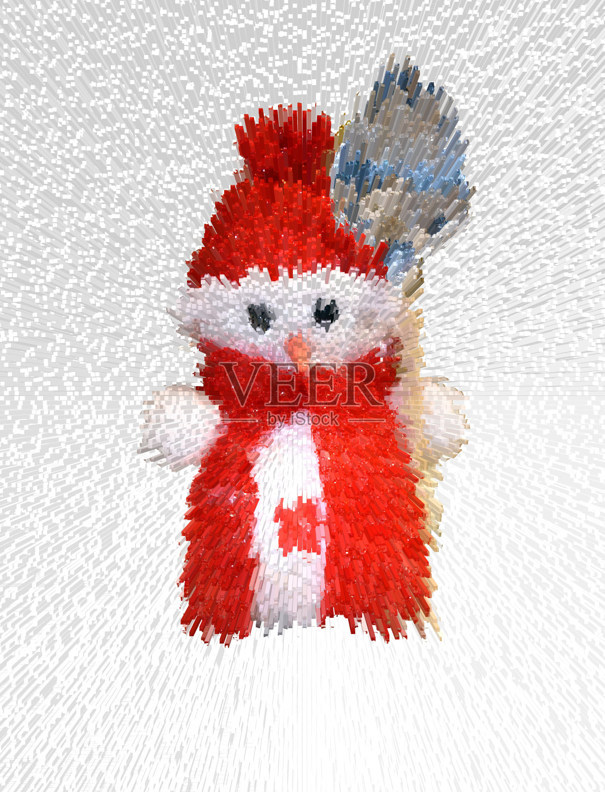 一个雪人的模糊图像照片摄影图片