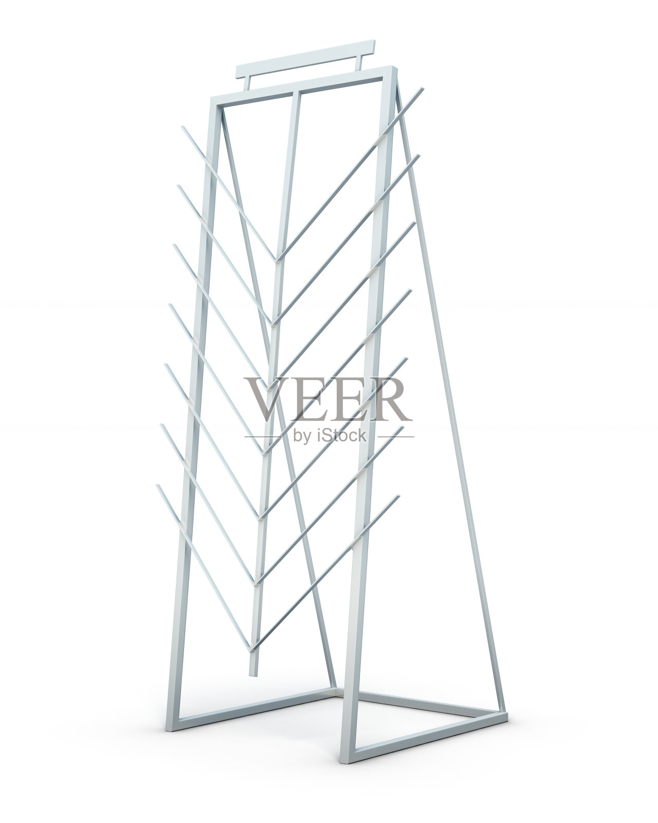 产品样品隔离在白色背景上的促销台照片摄影图片