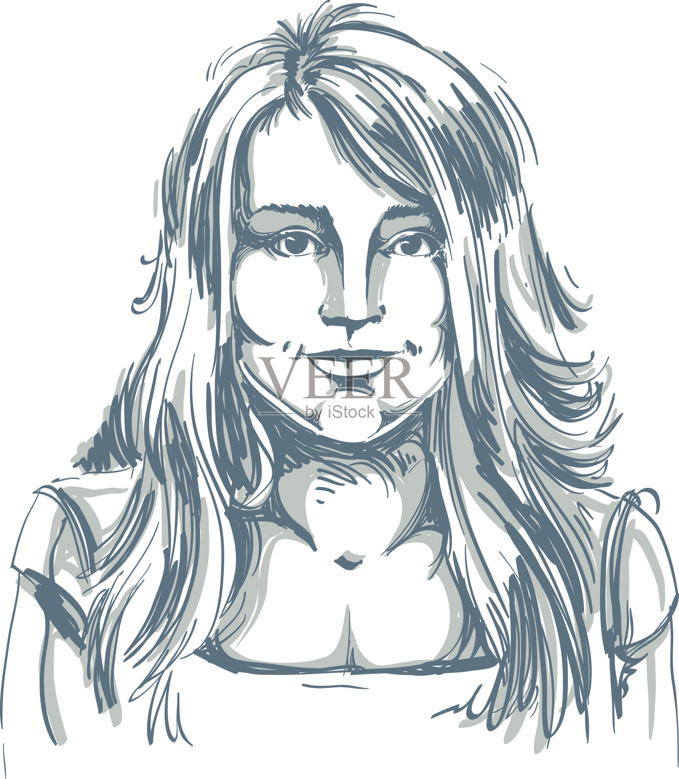 图形矢量手绘插图有吸引力的女士插画图片素材