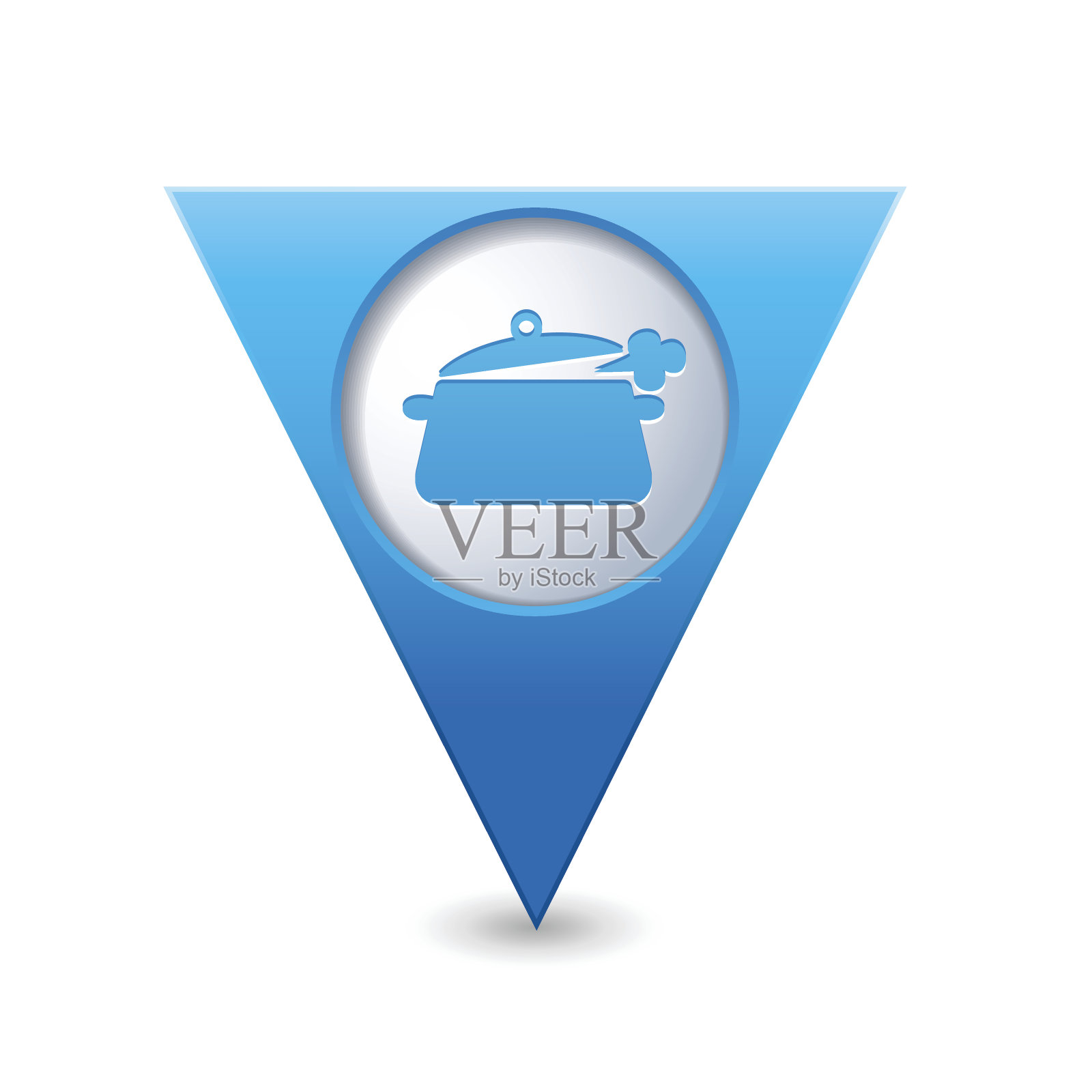 地图指针与餐厅图标图标素材