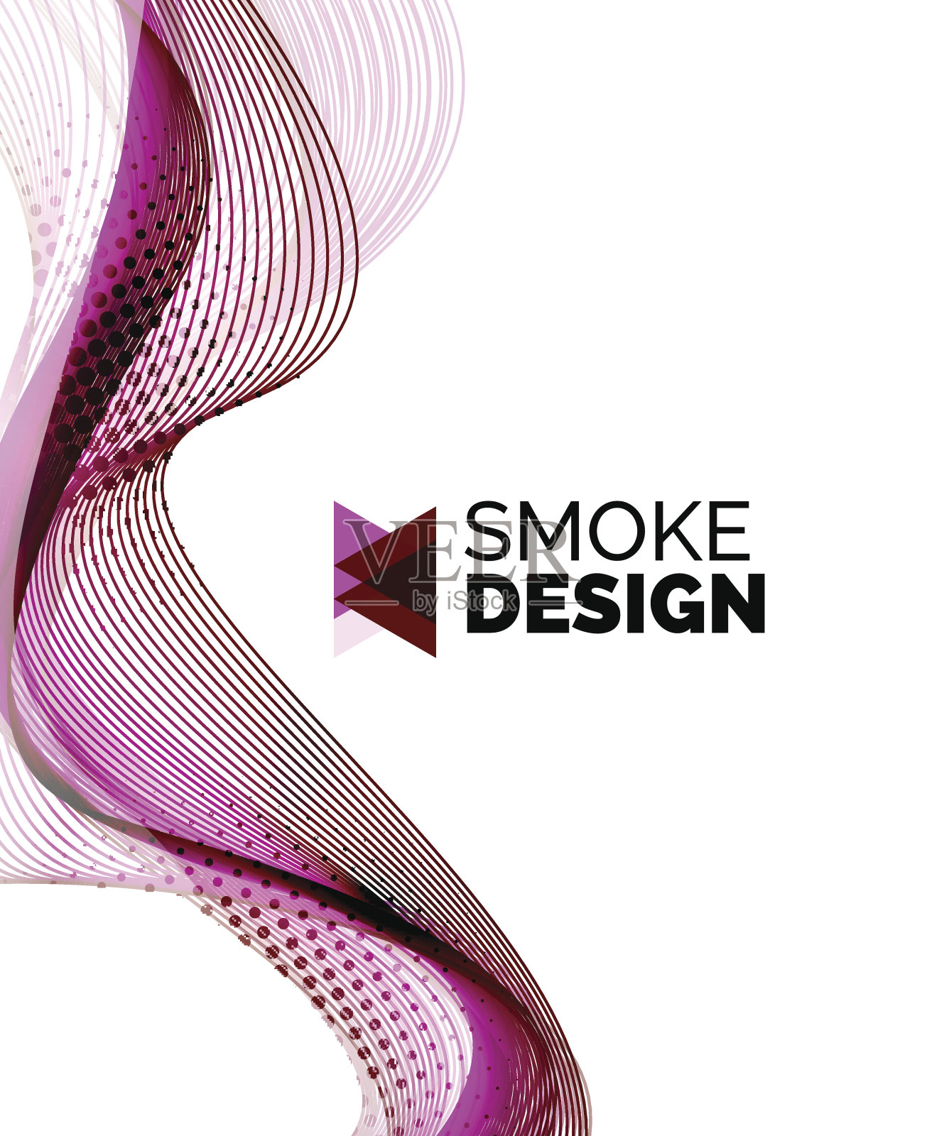 颜色烟雾波上的白色设计元素插画图片素材