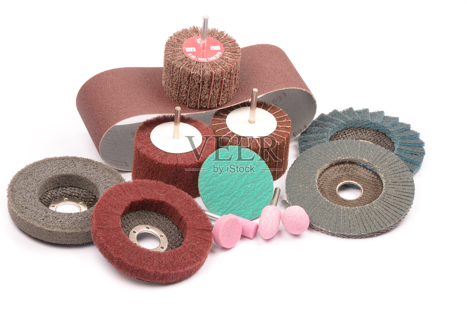 白色背景上的砂轮照片摄影图片