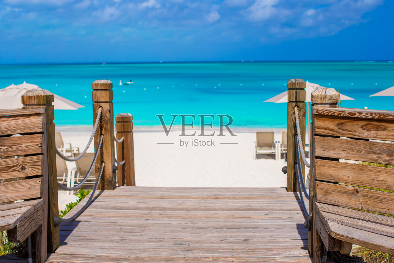 普罗维登夏莱斯岛美丽的热带景观照片摄影图片