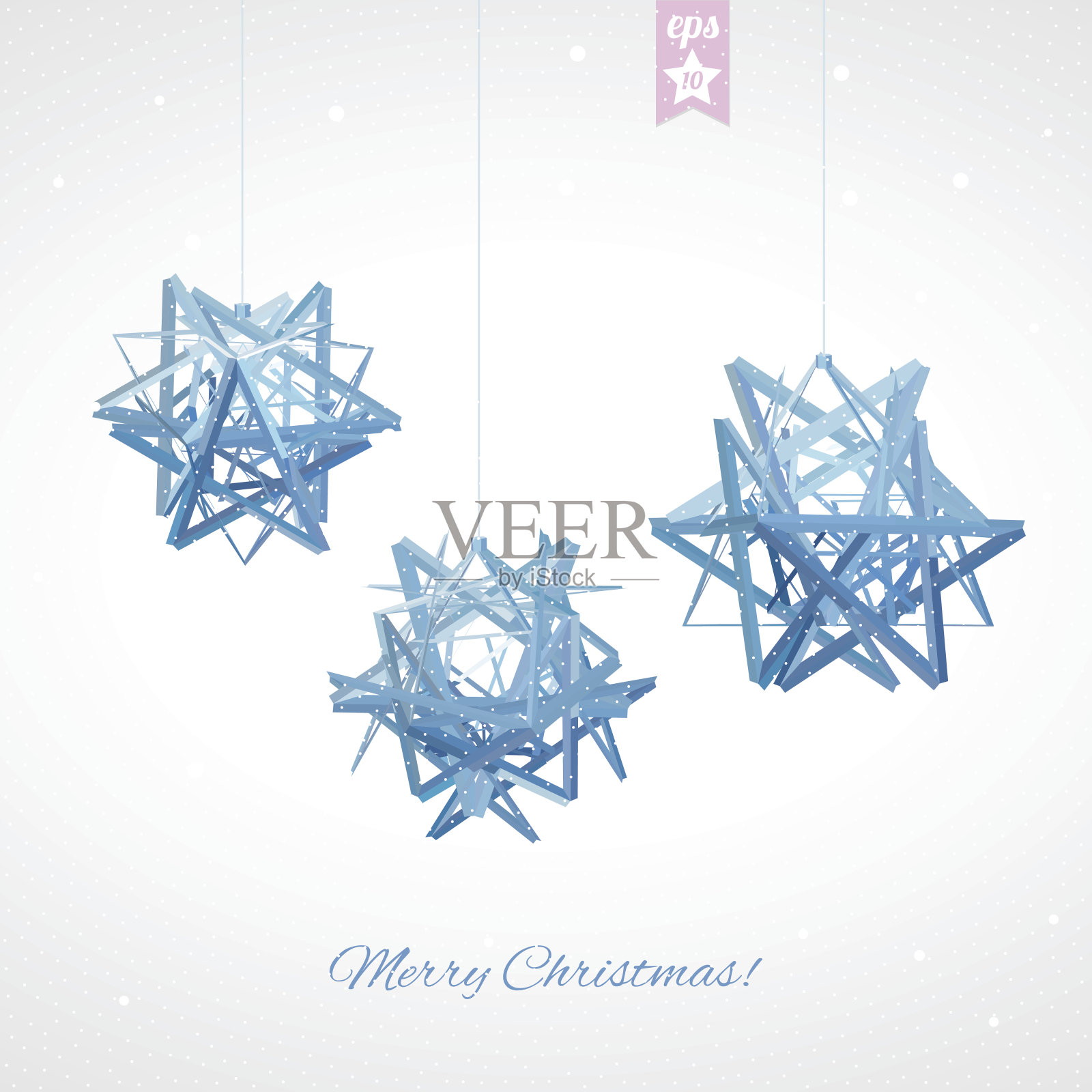 几何圣诞球。节日的背景插画图片素材