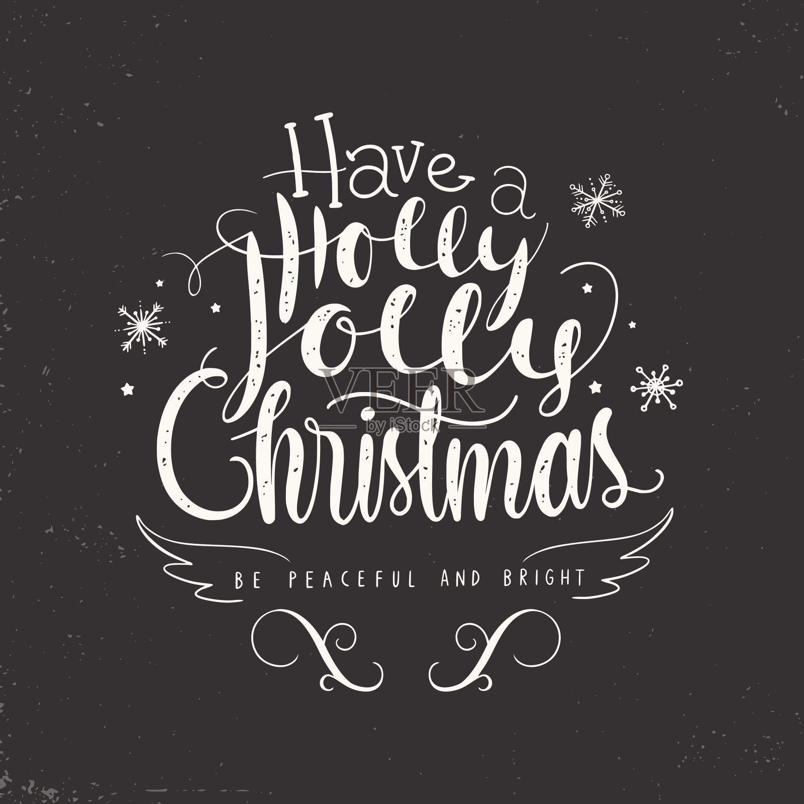 圣诞手写字体设计插画图片素材