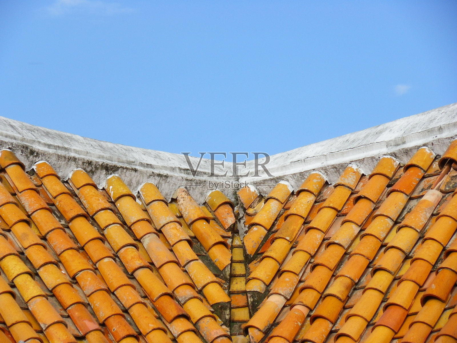 泰国中国寺庙的橙色屋顶照片摄影图片