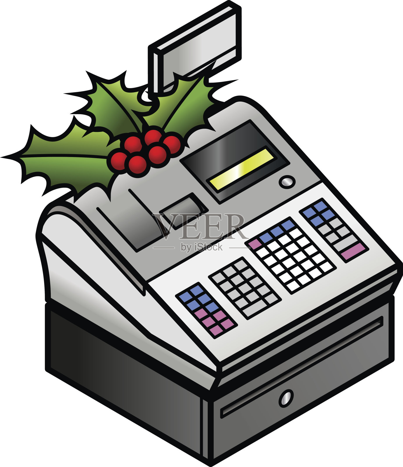 圣诞节/节日购物概念插画图片素材