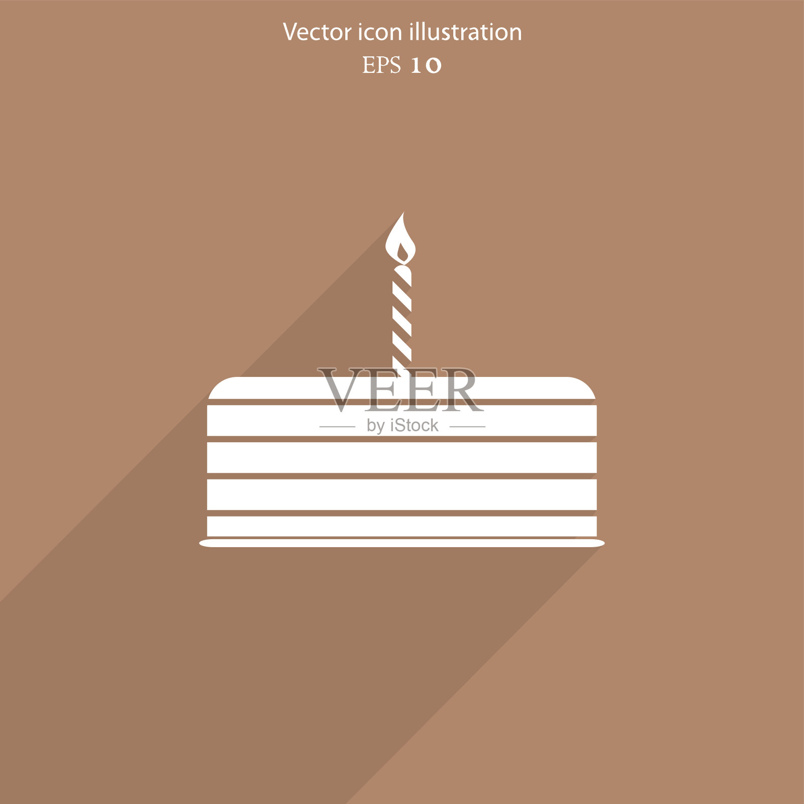 矢量生日蛋糕网络图标。插画图片素材