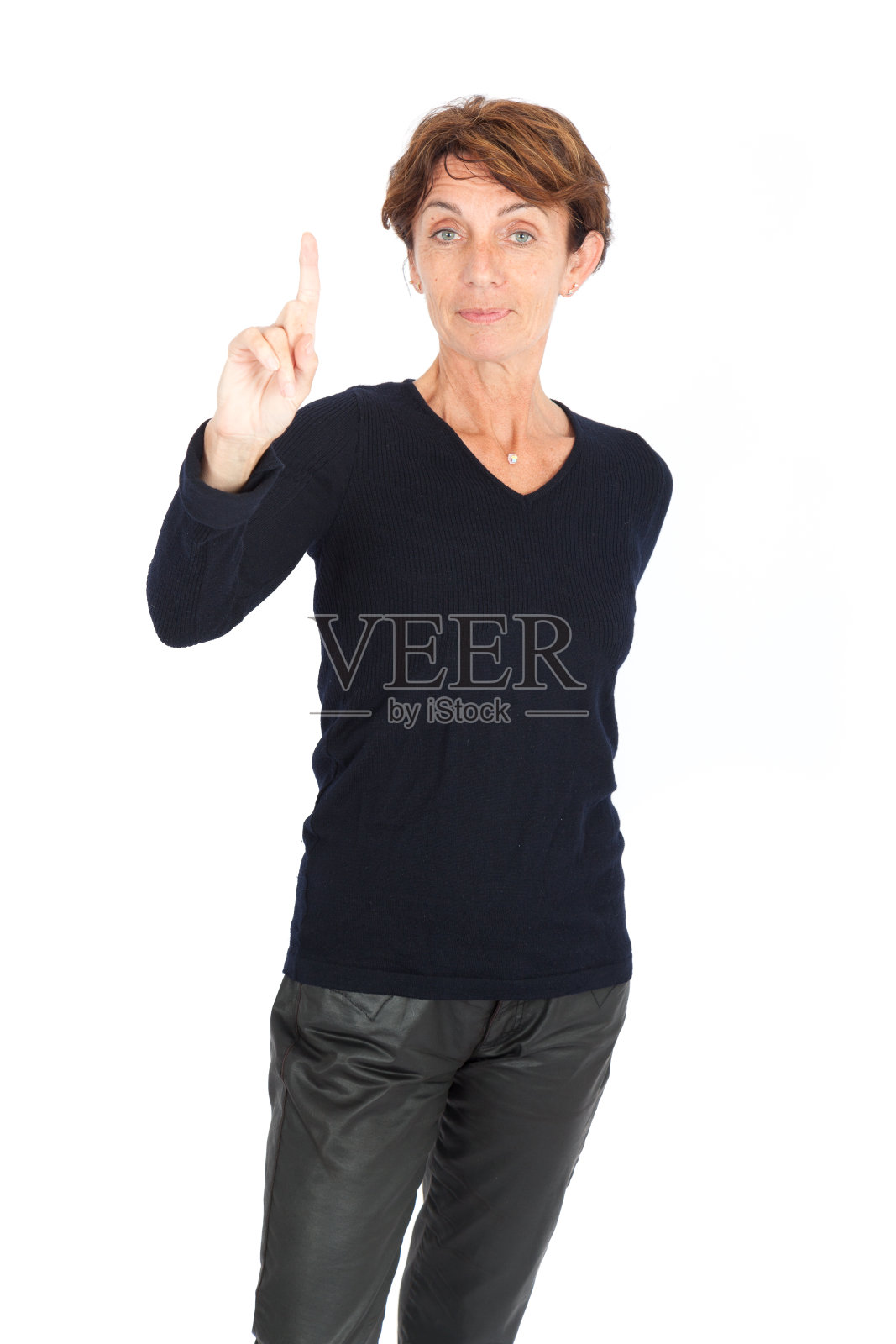 美丽的女人在不同的衣服里有不同的表情照片摄影图片