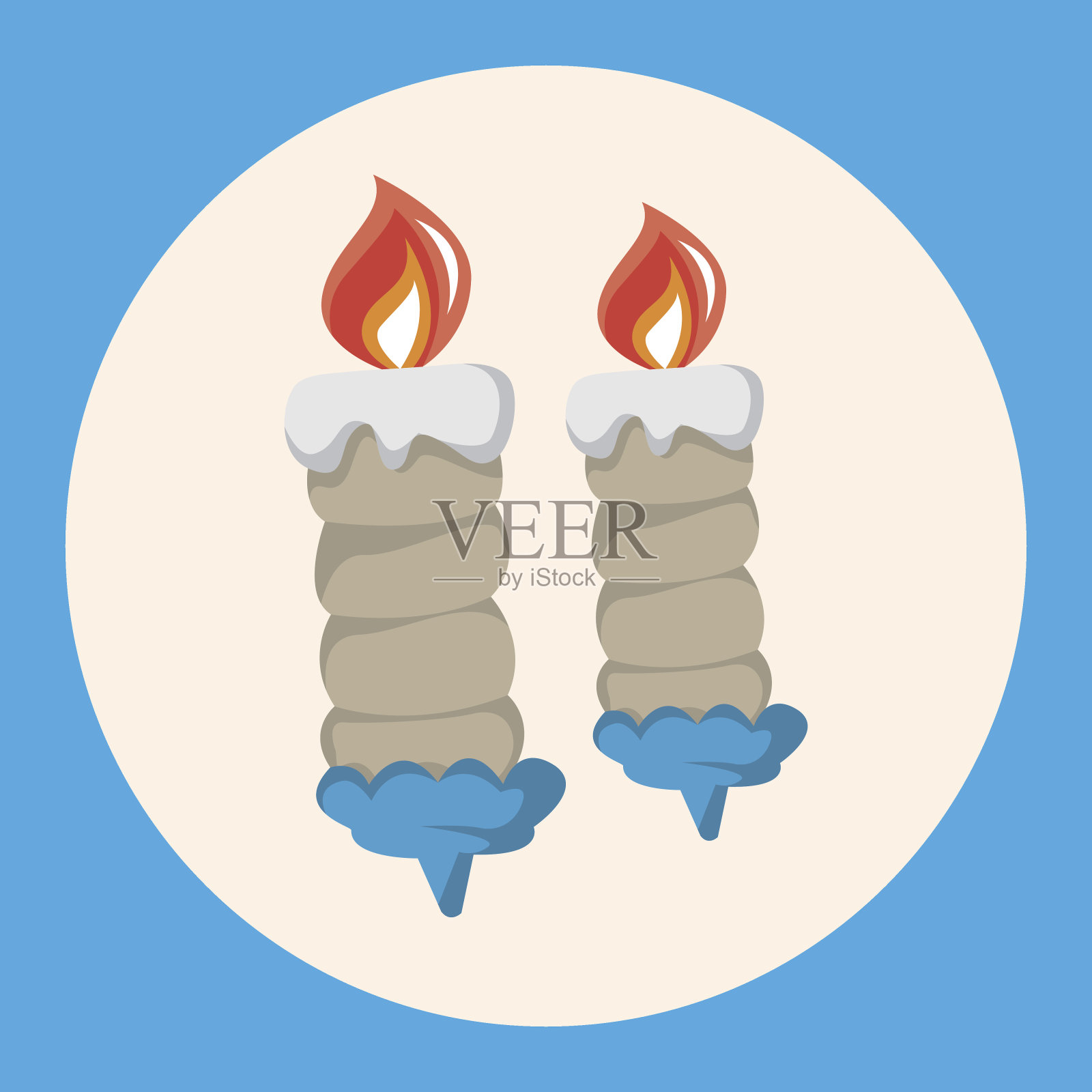 生日蜡烛主题元素插画图片素材