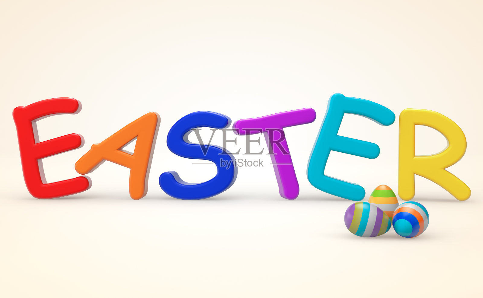 卡通色彩复活节标志照片摄影图片