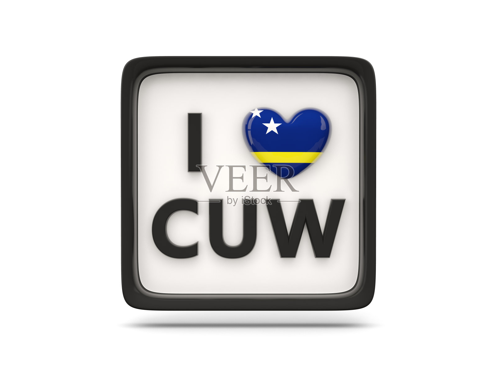 我喜欢库拉索岛标志照片摄影图片