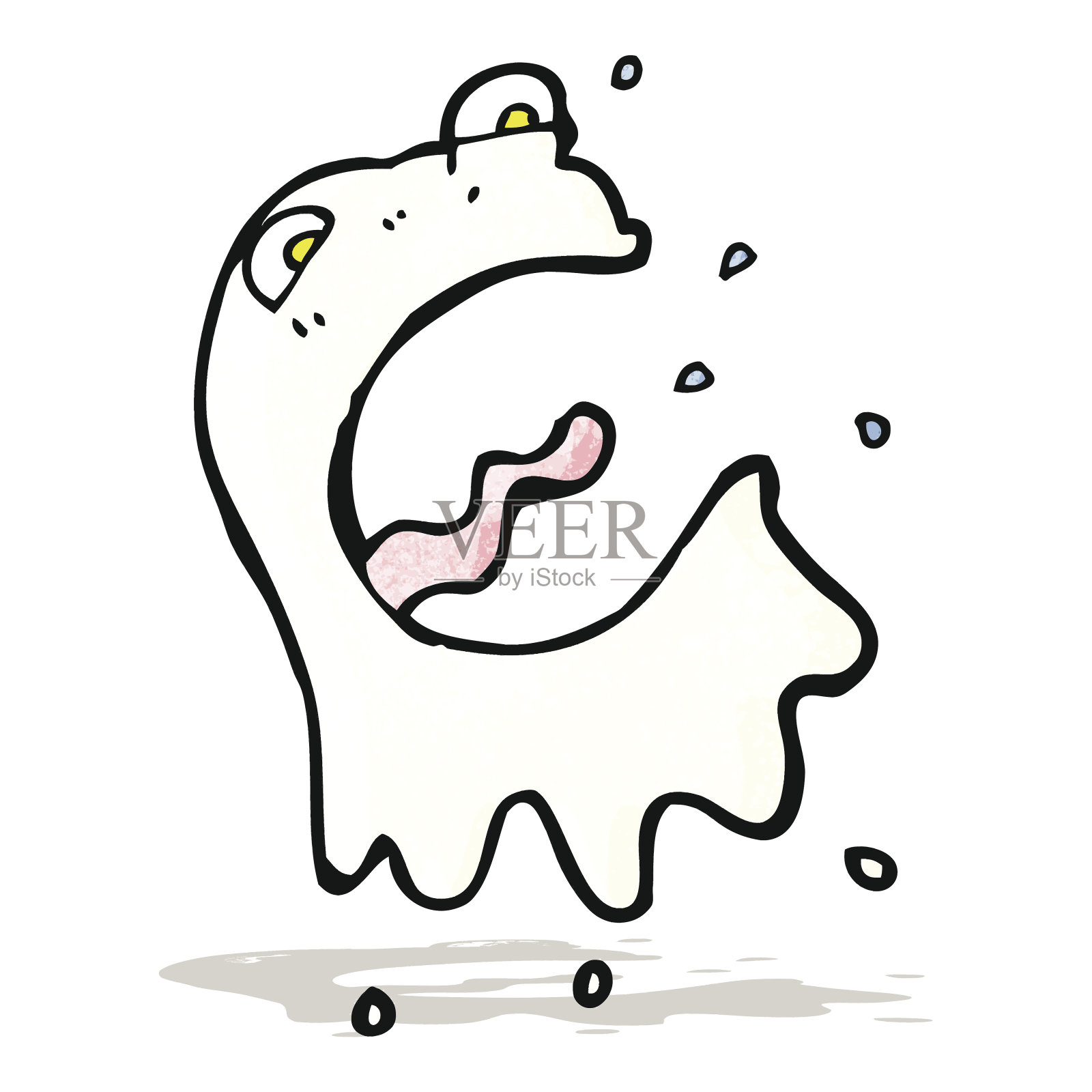 卡通令人毛骨悚然的鬼插画图片素材