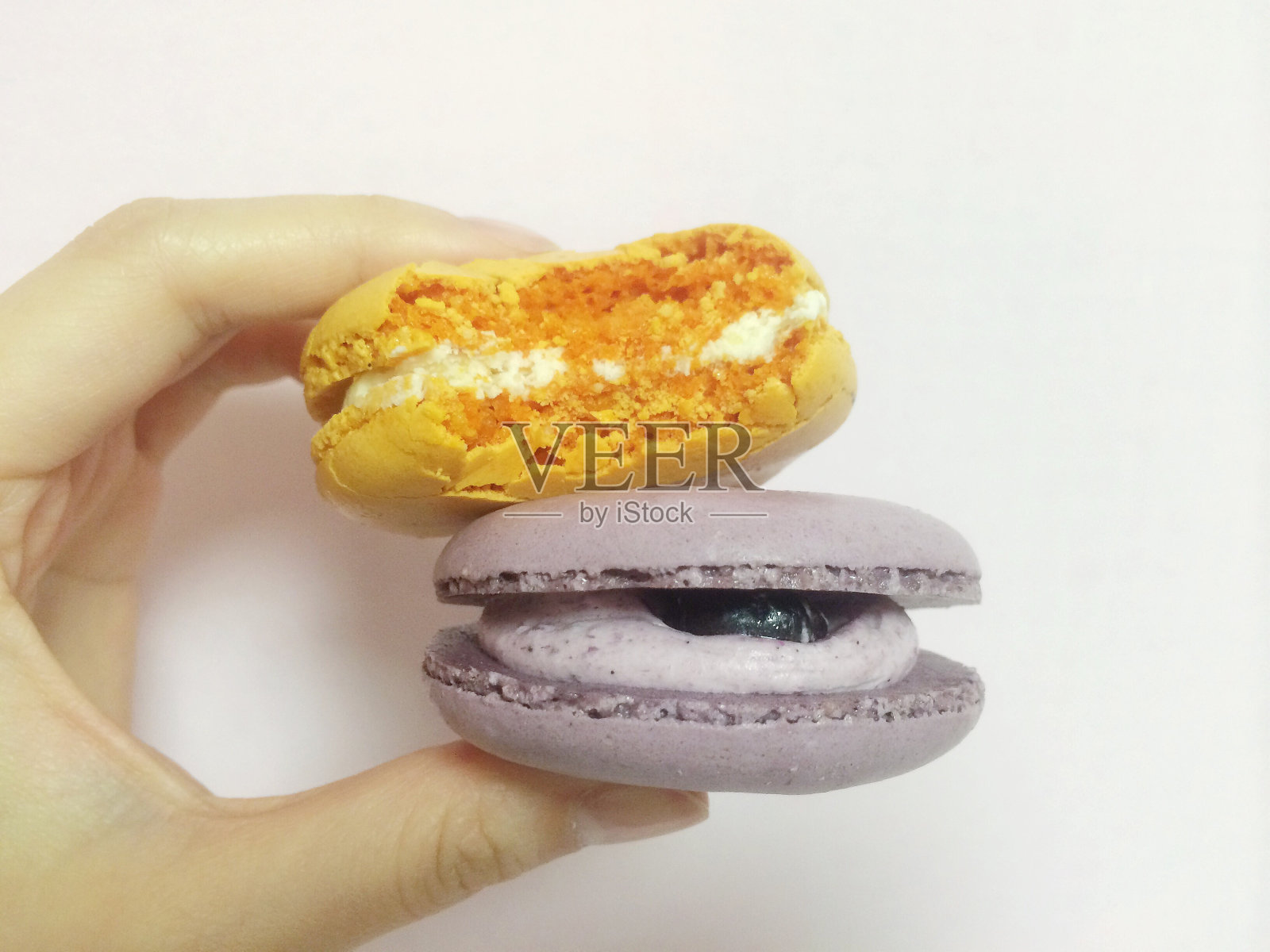 蛋白杏仁饼干照片摄影图片