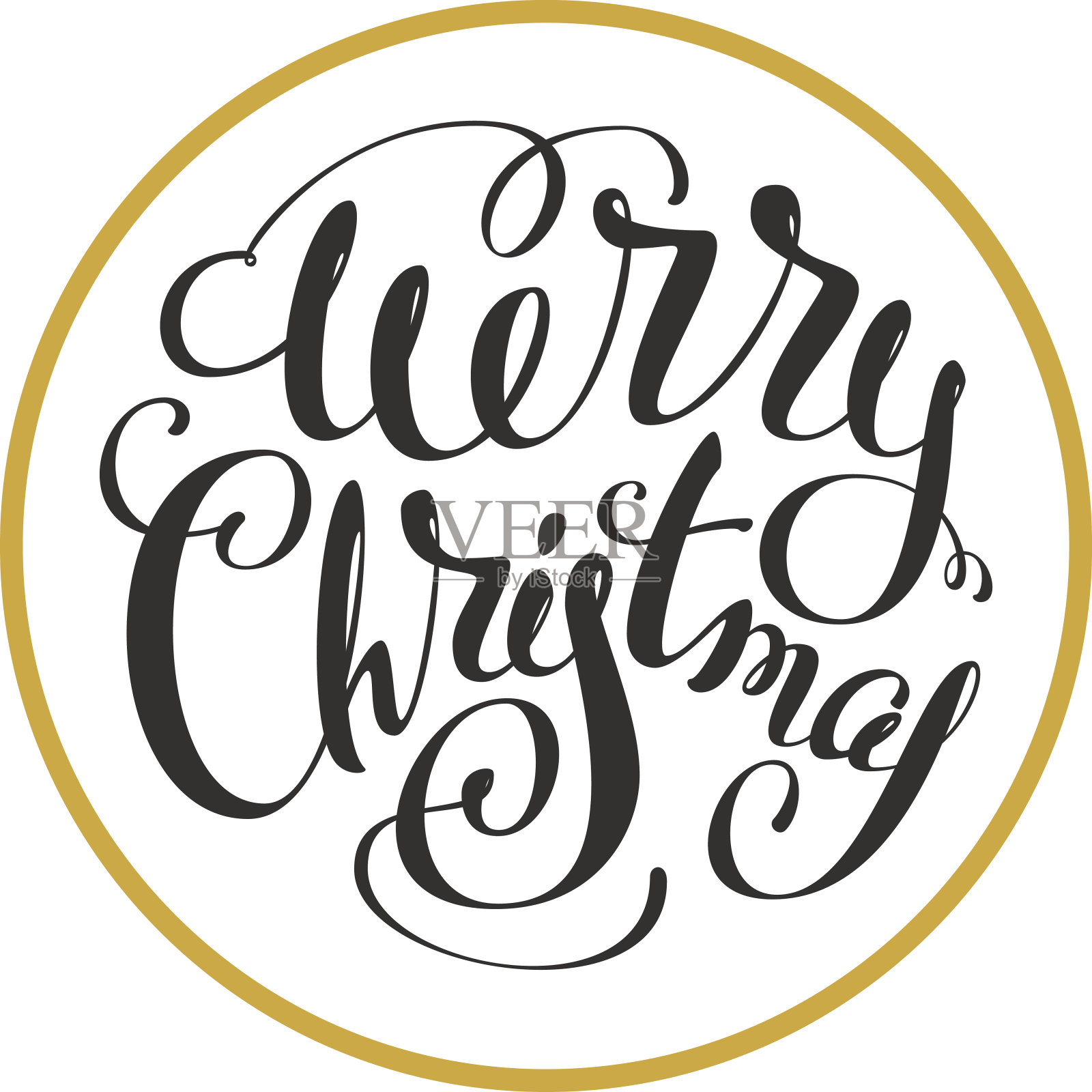 圣诞快乐。字体文字贺卡形状的球形插画图片素材