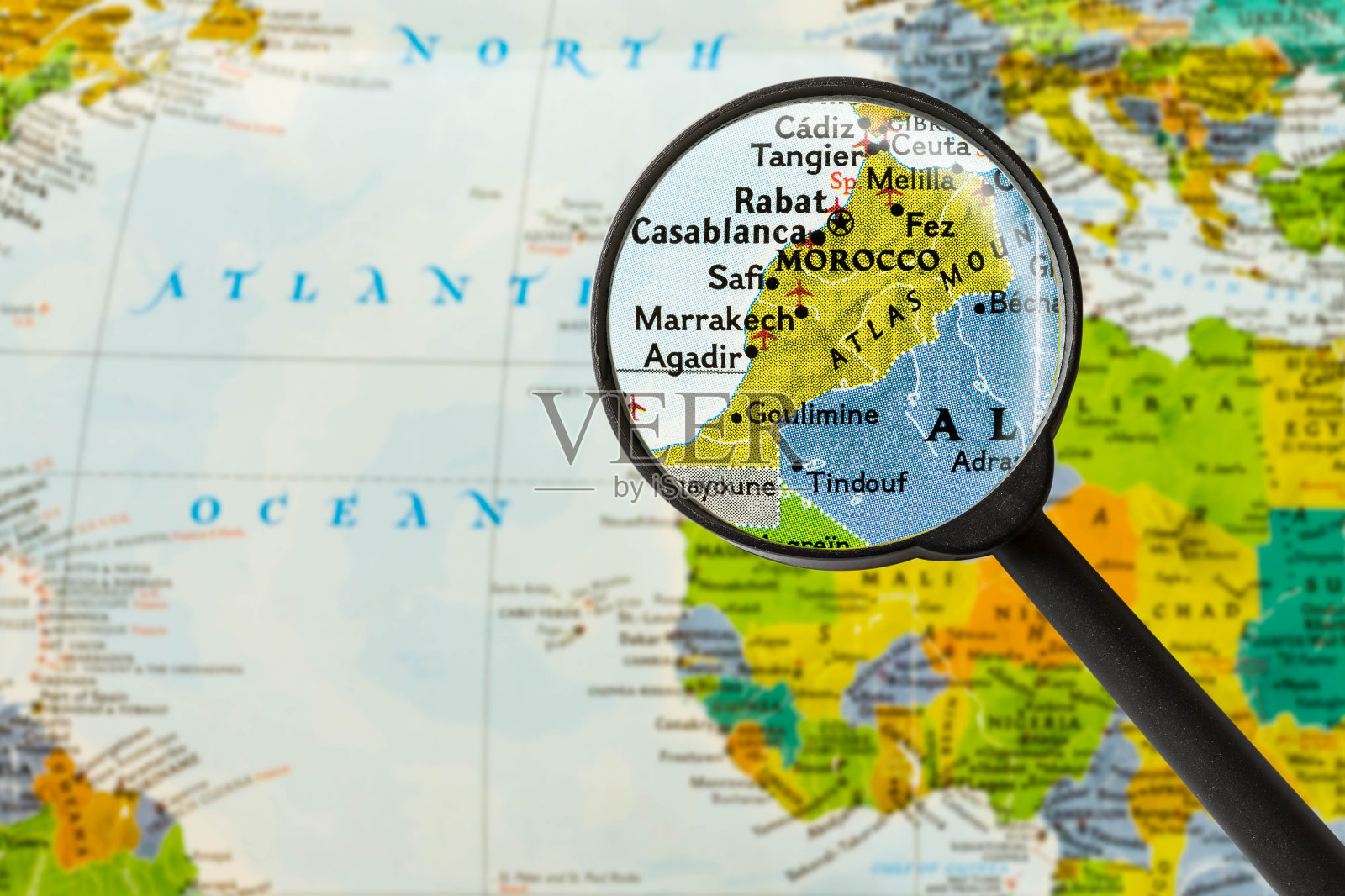 摩洛哥王国地图照片摄影图片