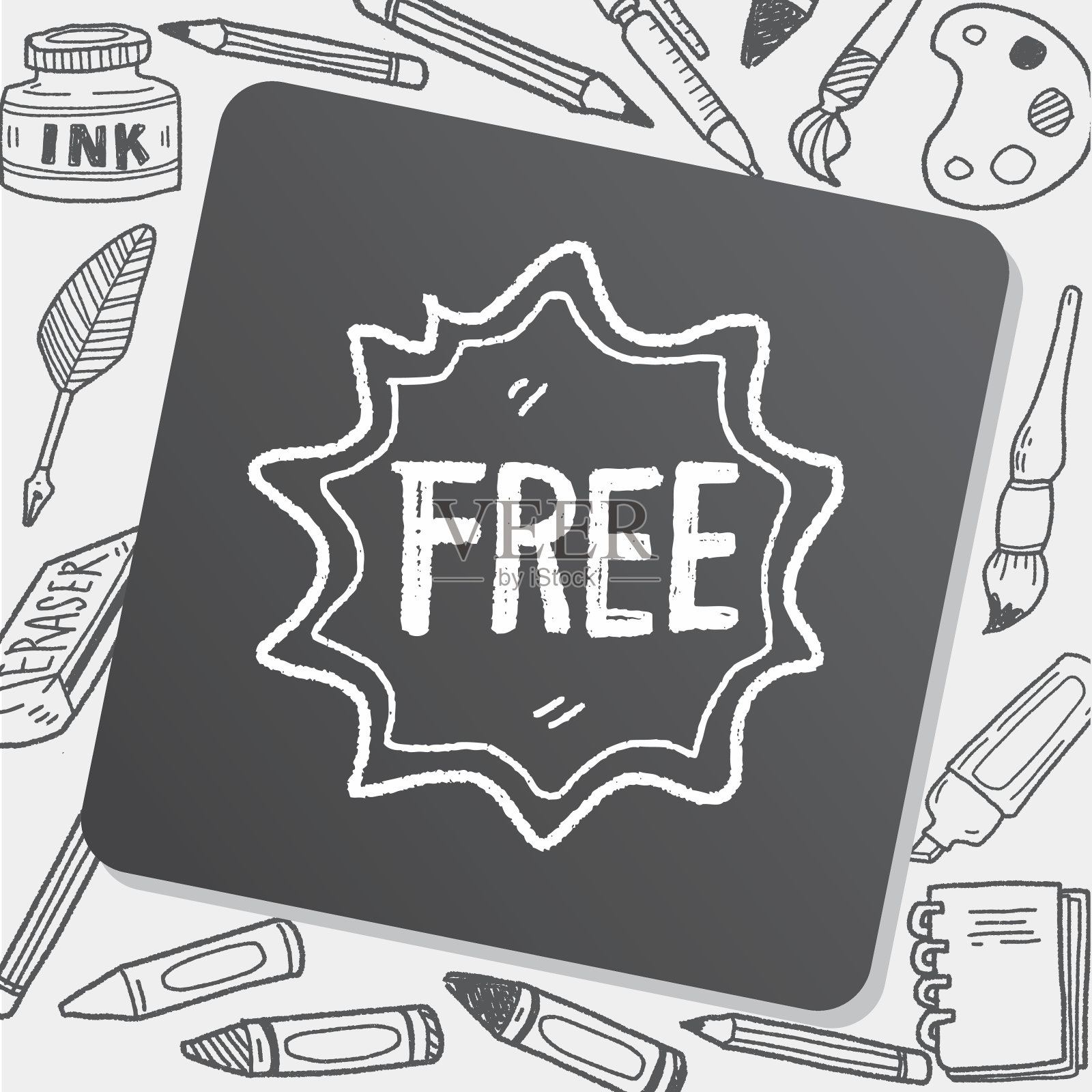 自由涂鸦插画图片素材