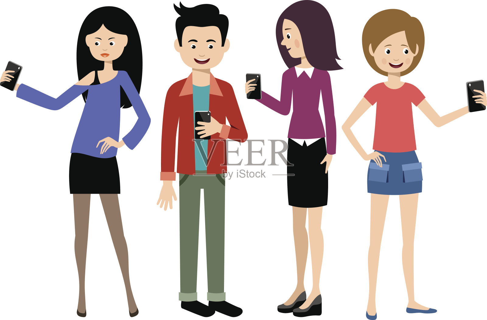 有问题的人组插画图片素材