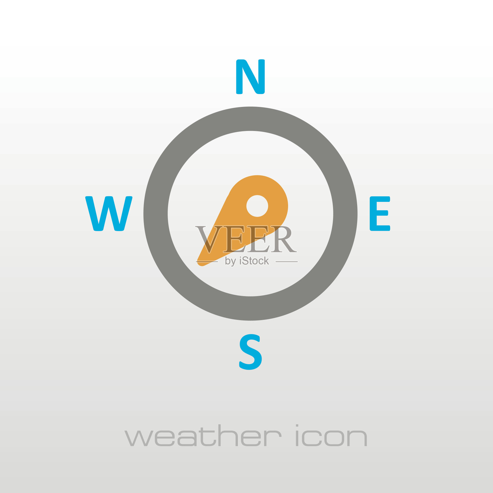 罗盘风玫瑰图标。气象学。天气设计元素图片