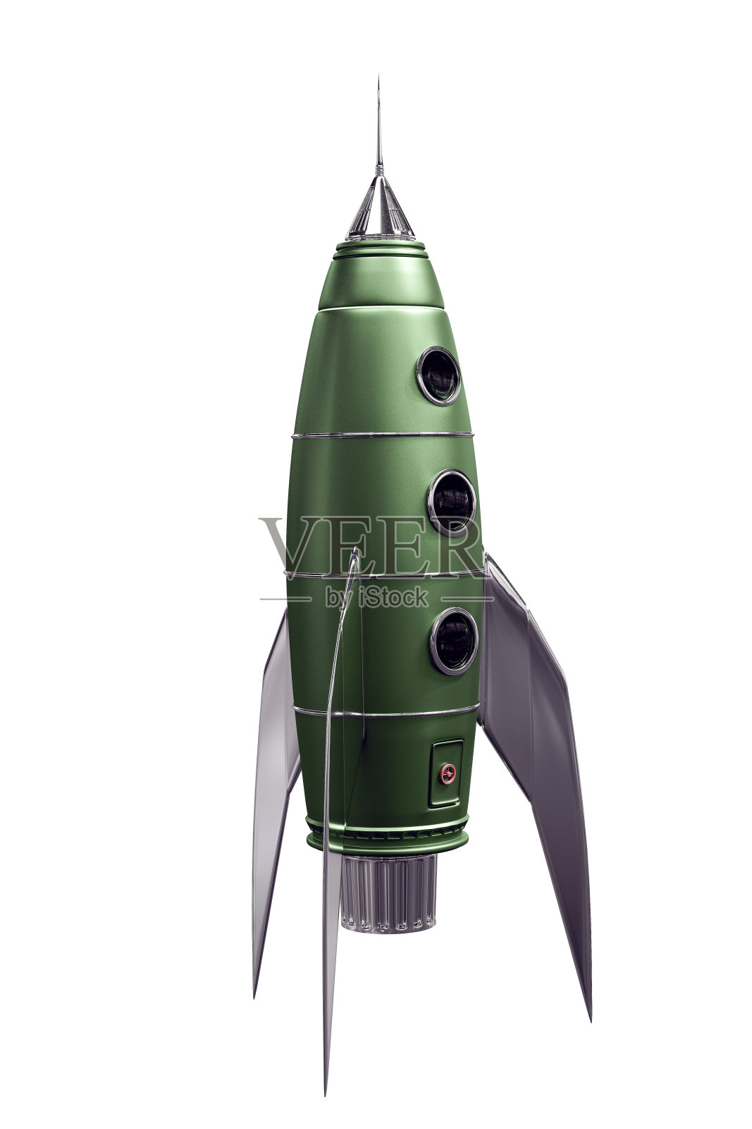 绿色空间的火箭照片摄影图片