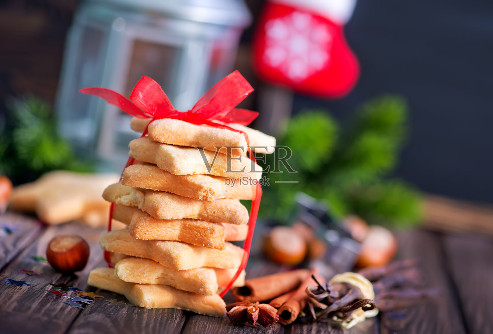 圣诞饼干照片摄影图片