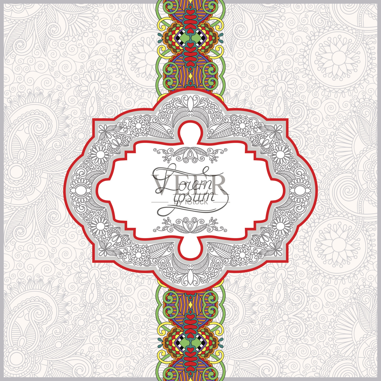 不寻常的花装饰模板插画图片素材