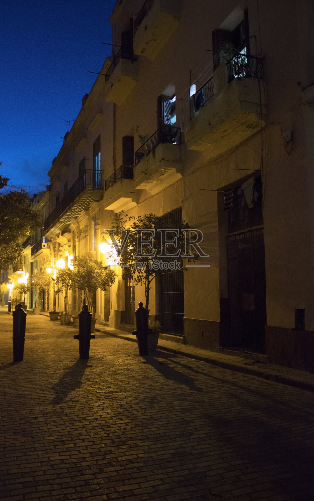 古巴哈瓦那老城的街道照片摄影图片