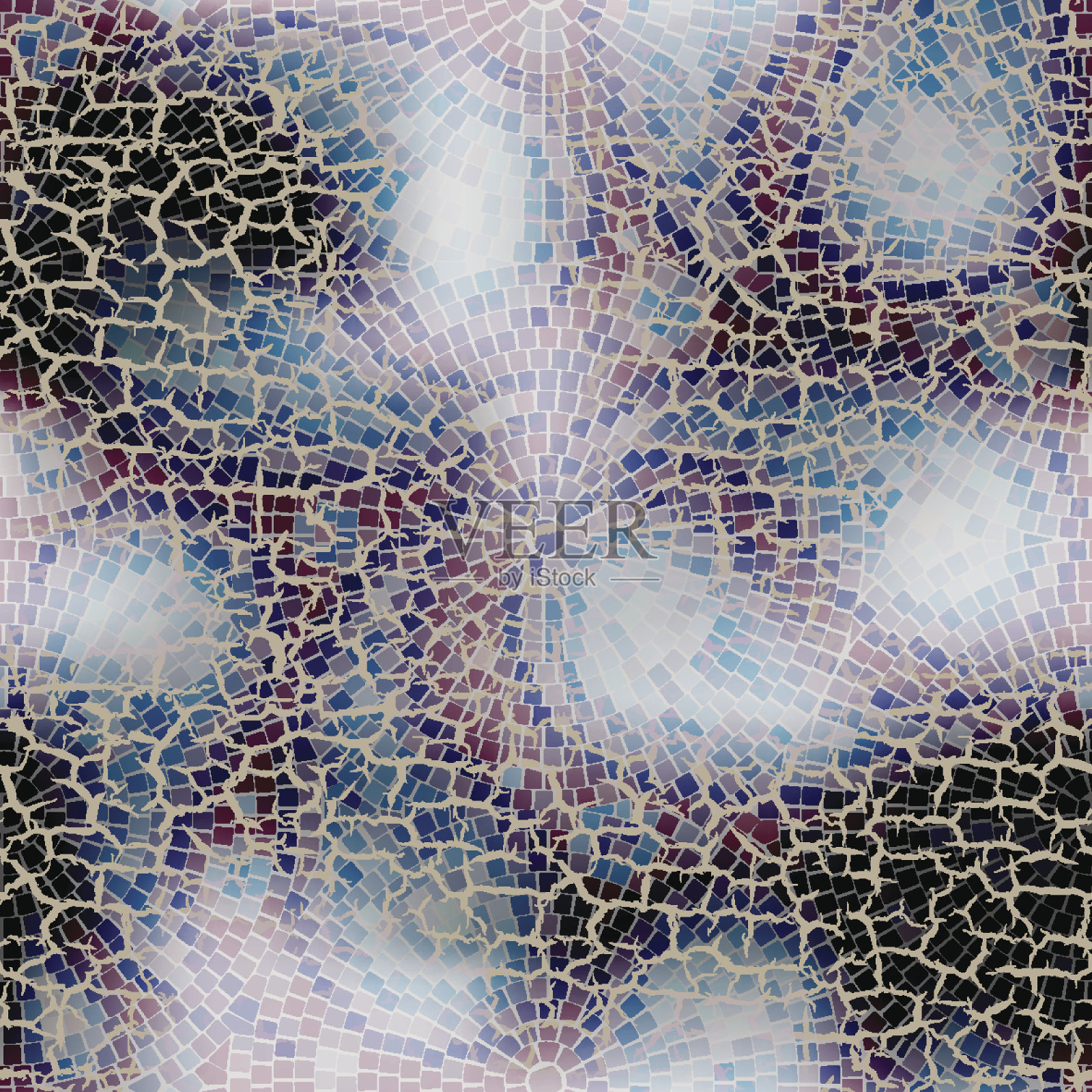 佩斯利枯燥乏味的马赛克插画图片素材