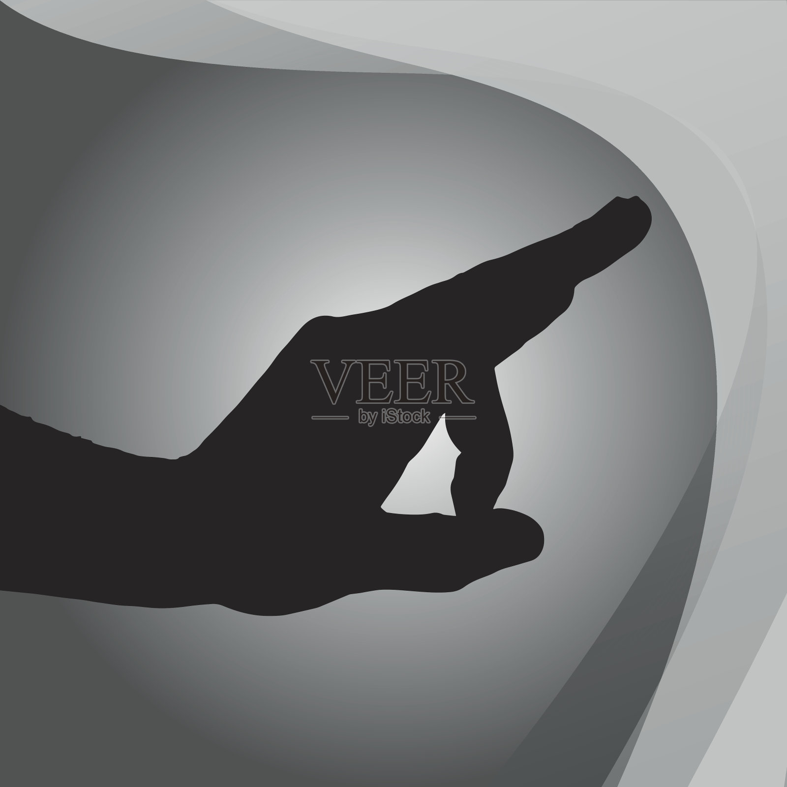 矢量剪影的手。插画图片素材