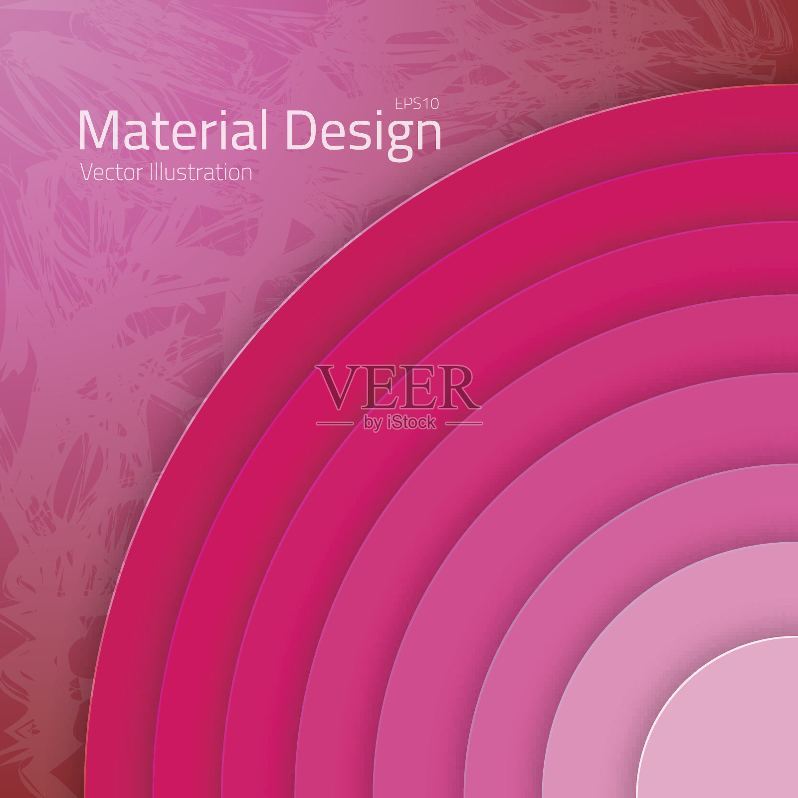 明亮的色彩，丰富的材料设计抽象的圆线与沙插画图片素材