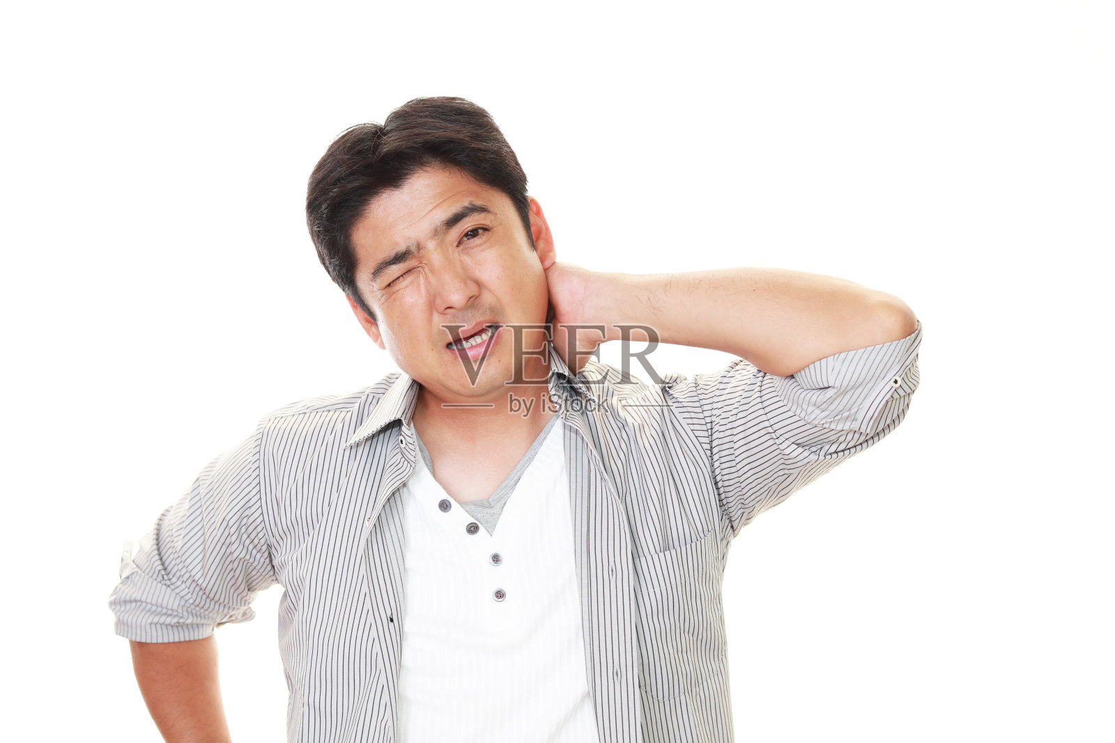 疲惫和紧张的亚洲人照片摄影图片