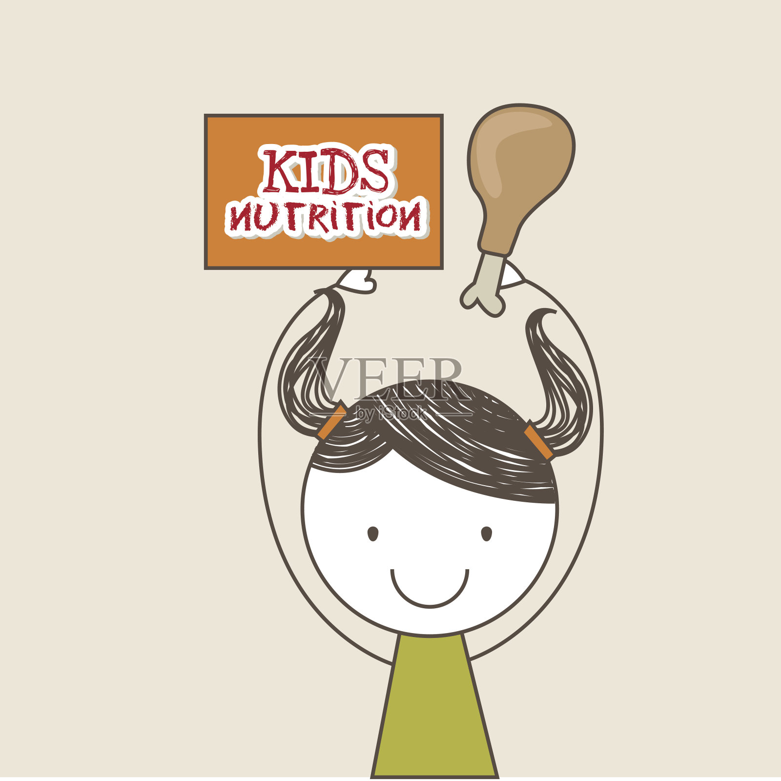 儿童营养插画图片素材