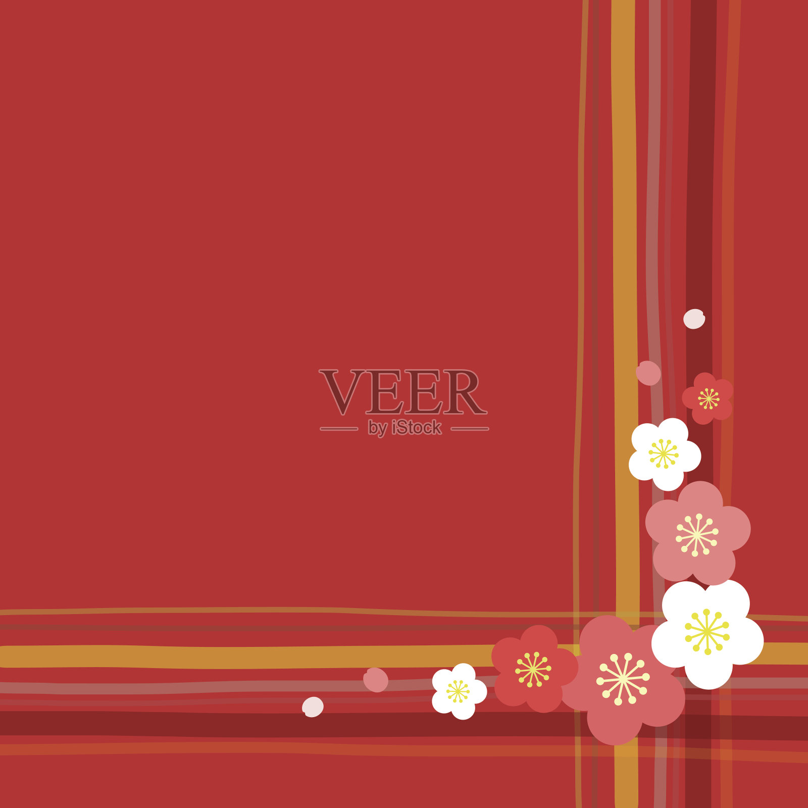 杏花背景设计模板素材