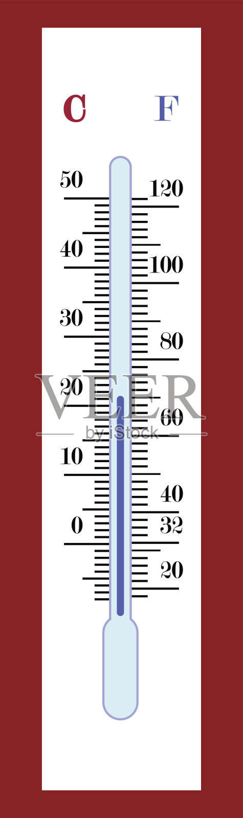温度计刻度插画图片素材